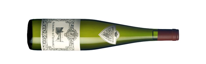Albariño de Fefiñanes 2018 Magnum Weißwein Rias Baixas liegende Flasche