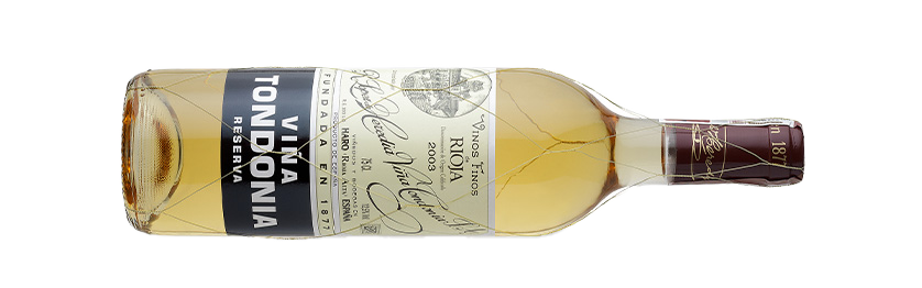 Viña Tondonia Blanco Reserva 2009 Weißwein Rioja liegende Flasche