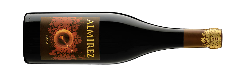 Almirez 2013 Rotwein Toro liegende Flasche